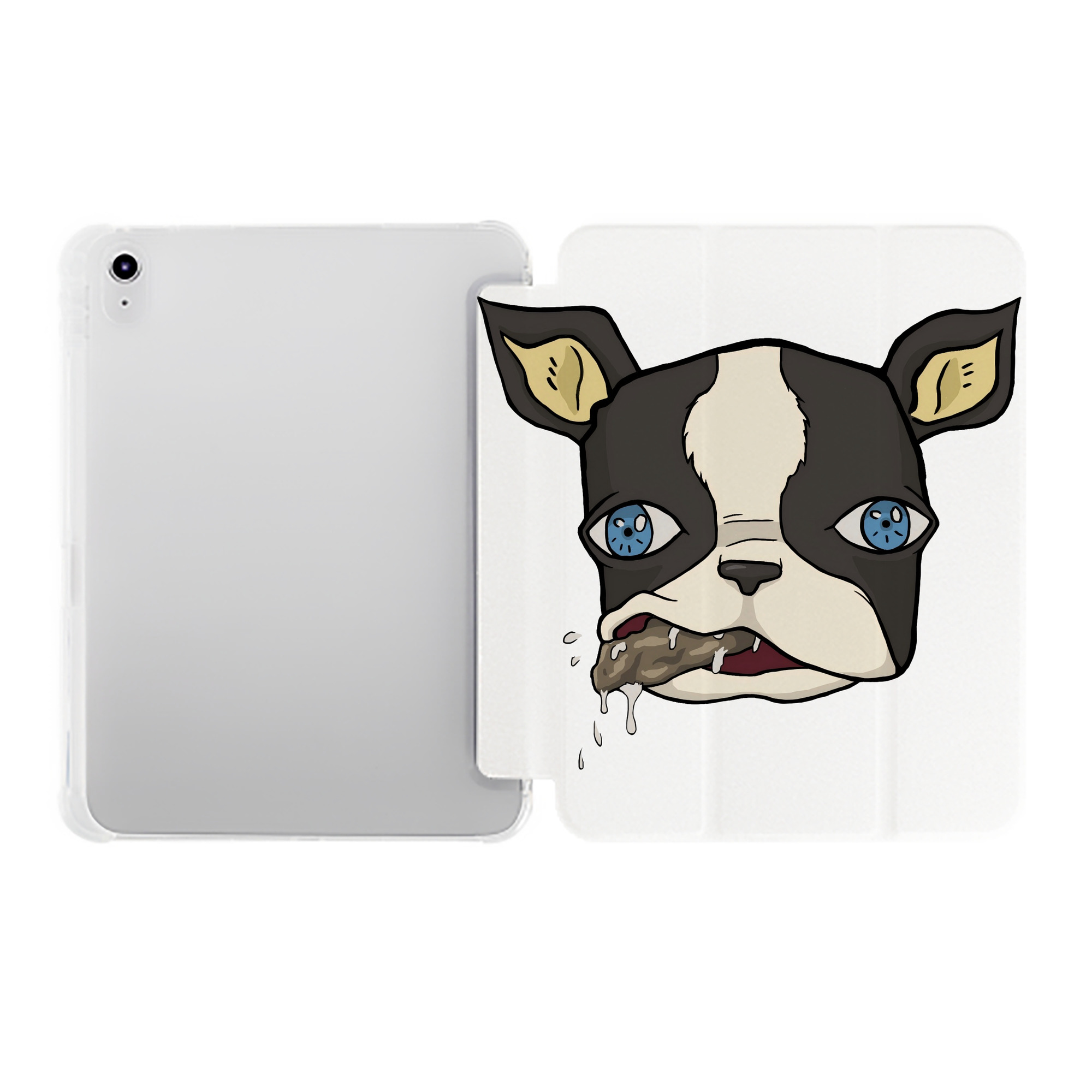 （画像用） ジョジョの奇妙な冒険 イギー JoJo's Bizarre Adventure Iggy IPad ケース ペン収納付き 三つ折りスタンド PUレザー×シリコン 対応機種9.5/10.5/10.9インチ